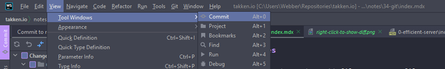 Intellij Commit tool window